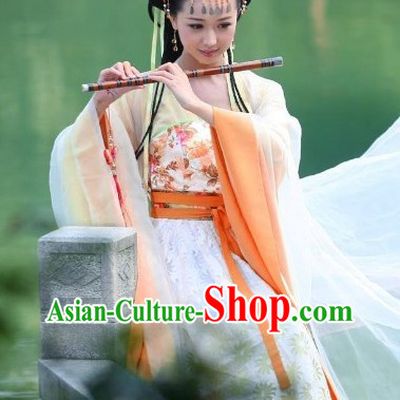 Chinese Classical Flute Musician Costumes for Women