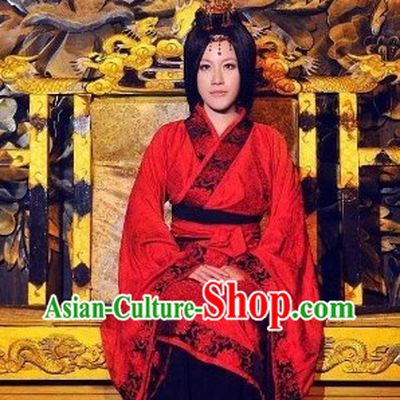 Han Dynasty Empress Red Clothing for Women