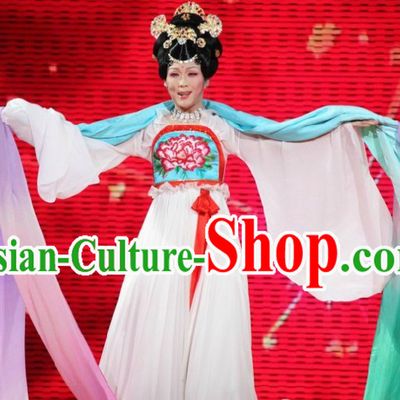 Tang Dynasty Long Ribbon Dance Costumes for Women