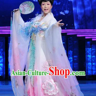 Ancient Chinese Tang Dynasty Palace Princess Costumes and Headpiece