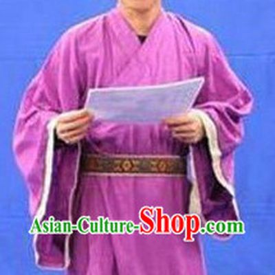Ancient Chinese Servant Costumes and Hat for Men