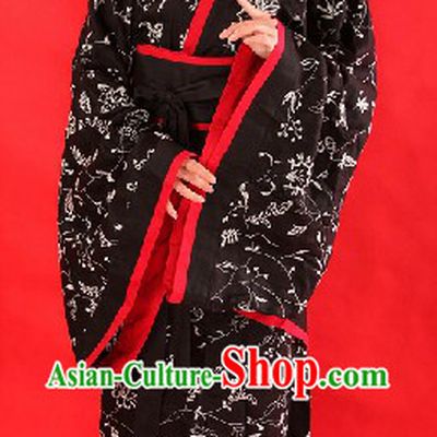 Ancient Chinese Black Female Civilian Clothes Complete Set