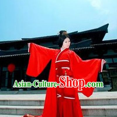 Ancient Chinese Red Wedding Dress for Women