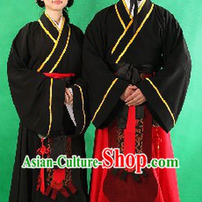 Ancient Chinese Lover Clothing Two Complete Sets for Men and Women