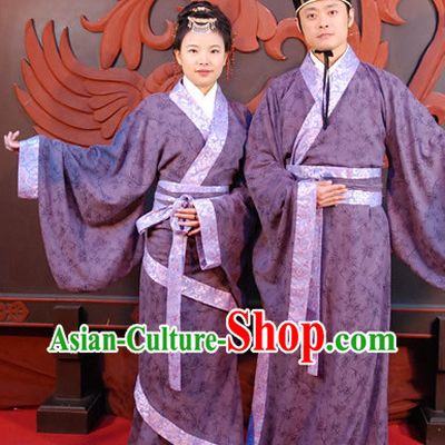 Ancient Chinese Husband and Wife Clothing Two Sets