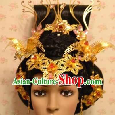 Ancient Chinese Empress Hair Accessories and Earrings