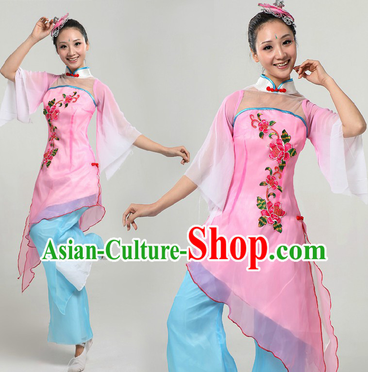 Chinese Classic Dance Costume and Headpiece for Women