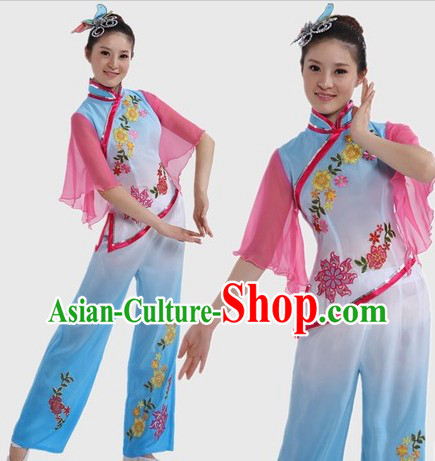 Chinese Classic Fan Dance Costume for Women