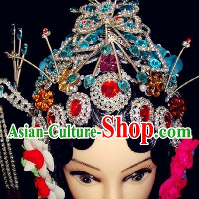 Traditional Chinese Dramatic Huadan Wig and Headpiece Set