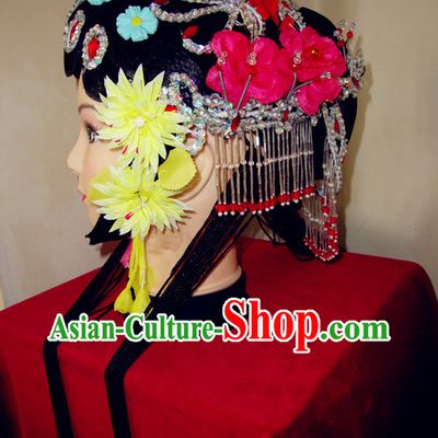 Traditional Chinese Dramatic Huadan Long Braids and Hair Accessories