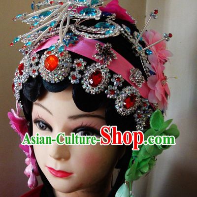 Chinese Classical Dramatic Huadan Wig and Headpieces