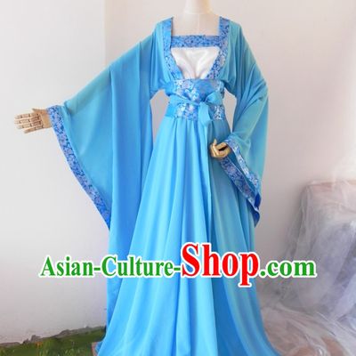 Chinese Classical Blue Costumes for Women