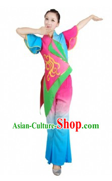 Chinese Han Ethnic Handkerchief Dancing Costume for Women
