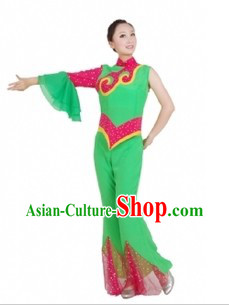 Chinese Han Ethnic Handkerchief Dance Costumes for Women