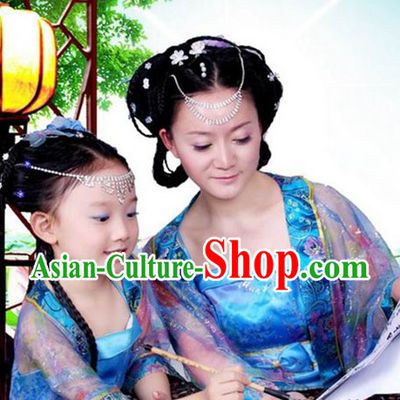 Ancient Chinese Tang Daughter and Mother Clothes Two Sets