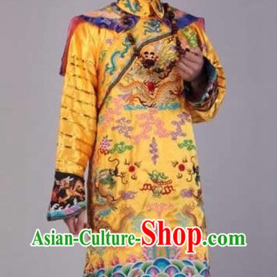 Qing Dynasty Emperor Dragon Costume and Robe for Men