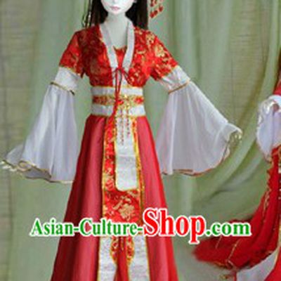 Chinese Royal Red Costumes and Crown