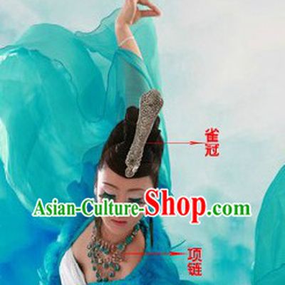 Chinese Classical Peacock Headpiece and Necklace
