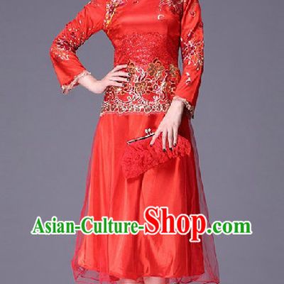 Chinese Classic Wedding Dress Complete Set for Brides