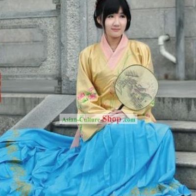 Ancient Chinese Ming Dynasty Hanfu Attire Complete Set for Women