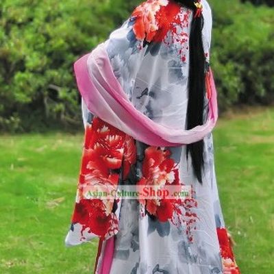 Ancient Chinese Tang Dynasty Empress Clothing and Headwear Complete Set