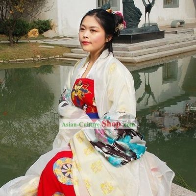 Ancient Chinese Tang Dynasty Yang Yuhuan Costumes and Headpiece
