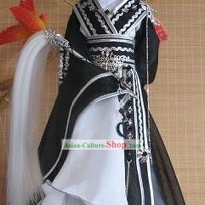 Ancient Chinese Emperor's Teacher Costumes and Headpiece