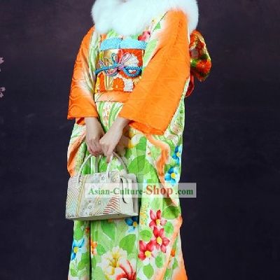 Traditional Japanese Princess Furisode Kimono