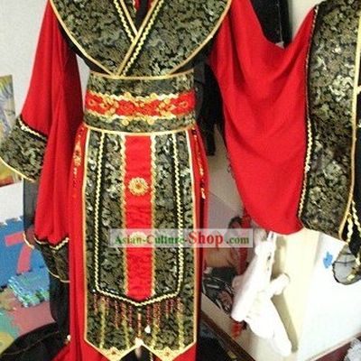 Ancient Chinese Palace Emperor Costume and Headpiece