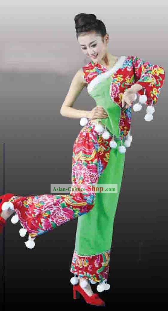 Chinese Festival Celebration Folk Dance Costume for Women