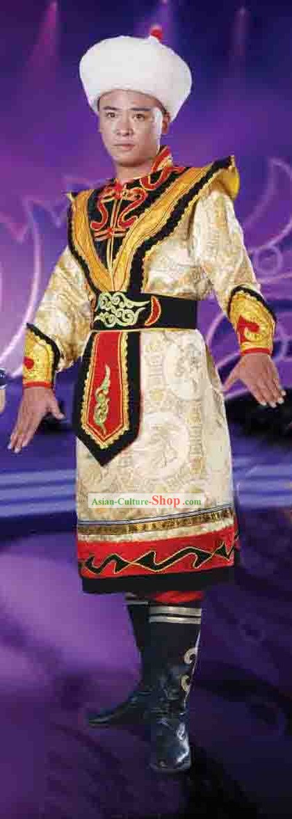 Chinese Mongolian Male Clothing and Hat