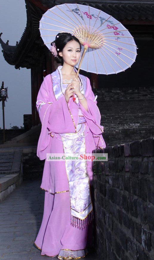 Ancient Chinese Purple Lady Costumes