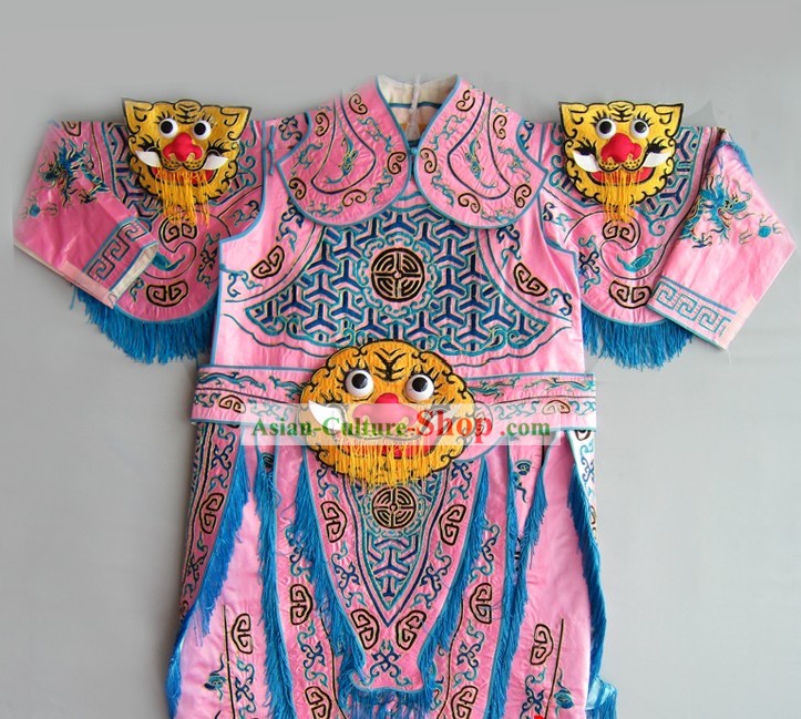 Ancient Chinese Embroidered Tiger Armor Costumes for Men