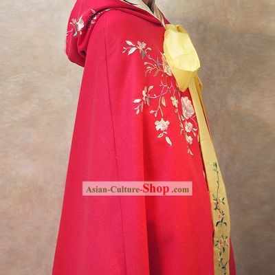 Ancient Chinese Embroidered Flower Princess Royal Cape