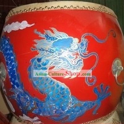 Traditional Chinese Painted Dragon Drum