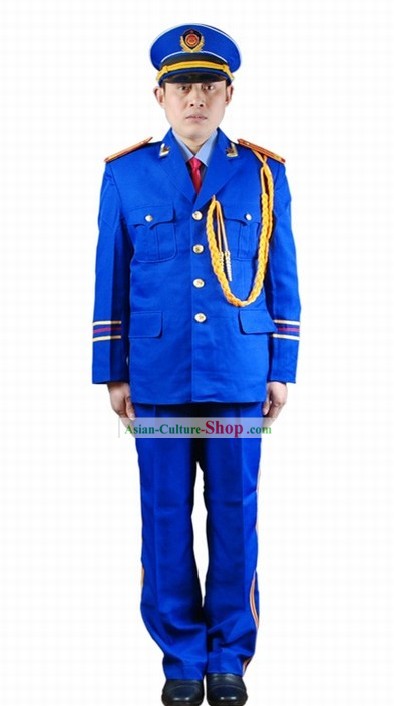 Traditional Chinese Brass Band Uniform and Hat