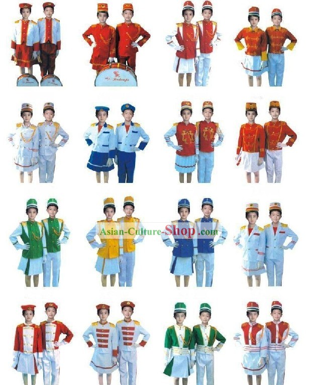 Traditional Chinese School Band 2 Uniforms for Boys and Girls