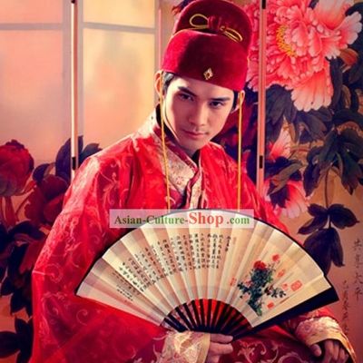 Ancient Chinese Bridegroom Wedding Dress Complete Set