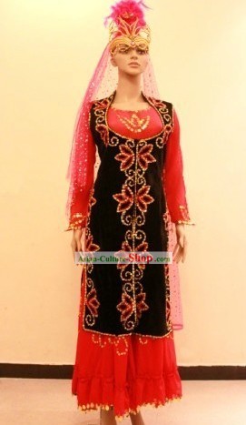 Traditional Chinese Xinjiang Dance Costume for Women