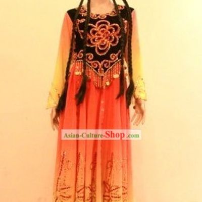 Traditional Chinese Xinjiang Dance Costume for Girls