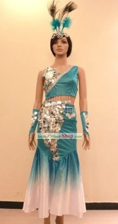 Traditional Chinese Peacock Dance Costume for Women