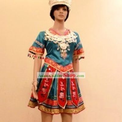 Traditional Chinese Miao Zu Dance Costume for Women