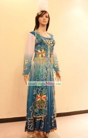 Traditional Xinjiang Minority Clothing and Hat for Women