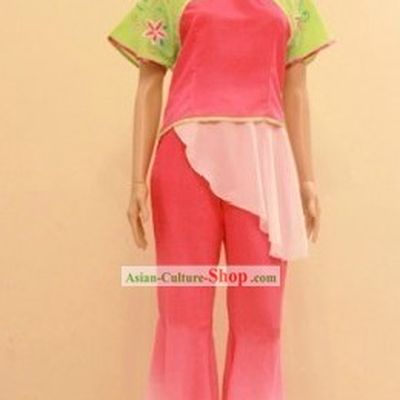 Traditional Chinese Fan Dance Costumes for Women