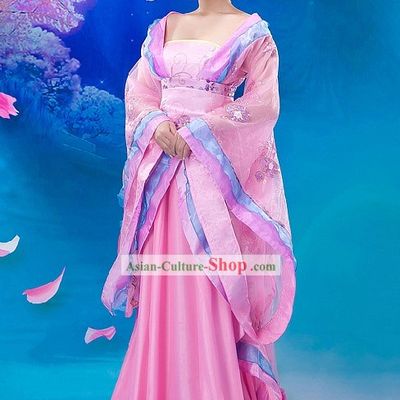 Ancient Chinese Beauty Hanfu Dress with Long Tail