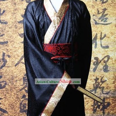 Traditional Chinese Hanfu Clothing and Hat for Men