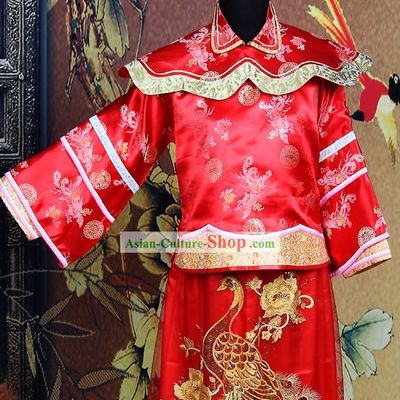 Chinese Classical Wedding Dress Complete Set for Brides