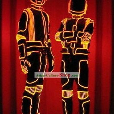 Electric LED Lights Luminous Dance Parade Costume Complete Set