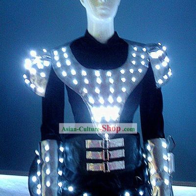 Electric LED Lights Luminous Dance Costumes Complete Set