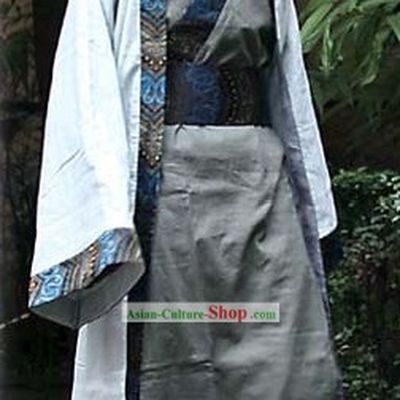 Ancient Chinese Young Men Costume and Hat